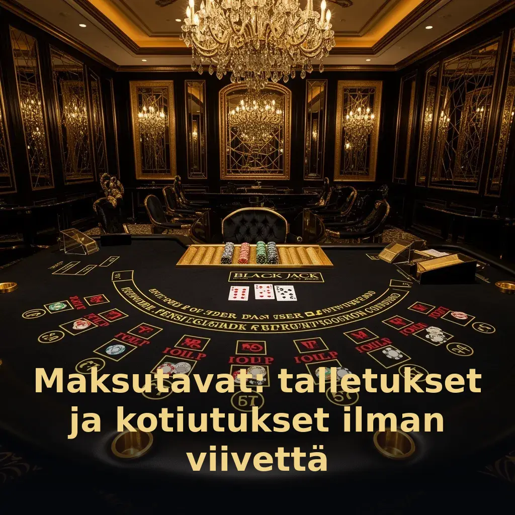 Maksutavat: talletukset ja kotiutukset ilman viivettä